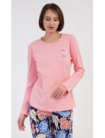 Dámské pyžamo dlouhé Květy