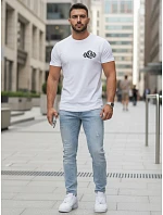 Pánské sportovní bílé tričko s potiskem FashionStreet NX5084R