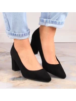 Sergio Leone W SK403A černé semišové lodičky na jehlovém podpatku Sergio Leone W SK403A černé semišové lodičky na jehlovém podpatku