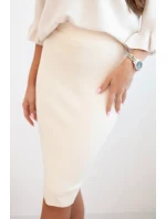 Dámská sukně z elastického viskózového úpletu béžová Dámská sukně z elastického viskózového úpletu béžová