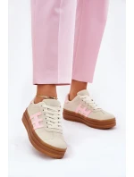 Dámské Tenisky Na Platformě Béžové Syliyana