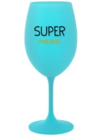 SUPER MÁMA - tyrkysový pohár na víno 350 ml SUPER MÁMA - tyrkysový pohár na víno 350 ml