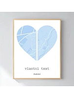 Personalizovaný magický fotoobraz v rámu - 50x70 - Dvě místa, jedno srdce Personalizovaný magický fotoobraz v rámu - 50x70 - Dvě místa, jedno srdce