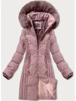Zimní bunda v pudrově růžové barvě s odepínací kapucí S'west (R8199-51) Zimní bunda v pudrově růžové barvě s odepínací kapucí S'west (R8199-51)