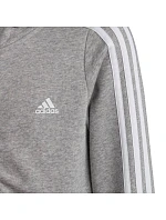 Mikina adidas Essentials 3-Stripes s kapucí a zipem Jr IC3635