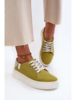 Dámské tenisky MEMORY FOAM SYSTEM BIG STAR NN276003 Limetkové