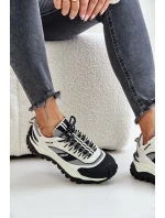 Kožené Dámské Sneakersy Na Platformě Big Star OO274A220 HI-POLY SYSTEM Bílá-Černá Kožené Dámské Sneakersy Na Platformě Big Star OO274A220 HI-POLY SYSTEM Bílá-Černá