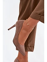 Eko semišové lodičky Sergio Leone 1339 světle hnědé