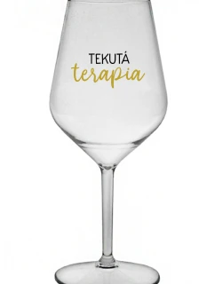 TEKUTÁ TERAPIA - priehľadný nerozbitný pohár na víno 470 ml