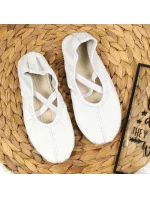 Dívčí bílé kožené baleríny - Nazo Dívčí bílé kožené baleríny - Nazo