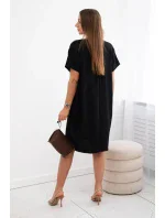 Šaty s kapsami a přívěskem Černý