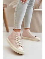 Dámské Tenisky Zateplené Z Eko Kůže Růžové Big Star OO274933 Dámské Tenisky Zateplené Z Eko Kůže Růžové Big Star OO274933