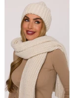M895 Žebrovaná čepice - ecru
