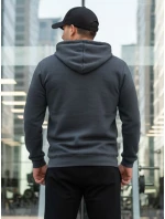 Pánská základní mikina s kapucí tmavě šedá FashionStreet BX5863