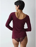 Halenka Beauty Layers Top LSL Lurex bordó Claret - TRIUMPH Halenka Beauty Layers Top LSL Lurex bordó Claret - TRIUMPH