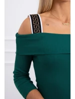 Šaty se širokými ramínky zelené Šaty se širokými ramínky zelené