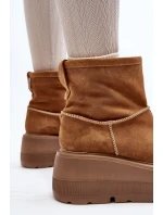 Kožené dámské boty na masivní podrážce Camel Zazoo 3424