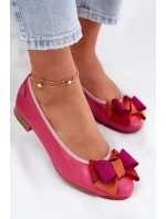 Kožené Baletky S Mašlí Maciejka P6801-15 Fuchsie Kožené Baletky S Mašlí Maciejka P6801-15 Fuchsie