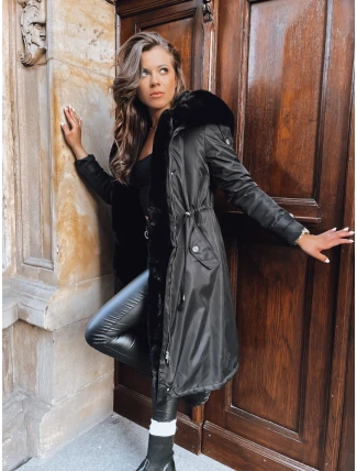 Dámská zimní bunda parka HARPERSOFT černá FashionStreet TY3688 Dámská zimní bunda parka HARPERSOFT černá FashionStreet TY3688