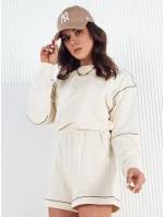 Dámský teplákový komplet PULGAR ecru FashionStreet AY1011 Dámský teplákový komplet PULGAR ecru FashionStreet AY1011