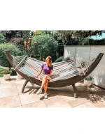 ZAHRADNÍ HOUPACÍ SÍŤ PRO 2 OSOBY 200X150CM S TYČÍ 1052717