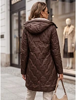 Dámská přechodová bunda s kapucí TY5769 hnědá - FashionStreet Dámská přechodová bunda s kapucí TY5769 hnědá - FashionStreet