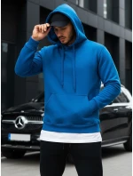 Pánská mikina s kapucí modrá FashionStreet BX5081