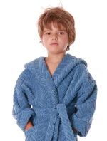 Dětský župan Athena s kapucí 9116 denim světlý - Vestis
