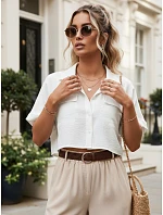 Dámská košile GRITAN bílá FashionStreet DY0429 Dámská košile GRITAN bílá FashionStreet DY0429