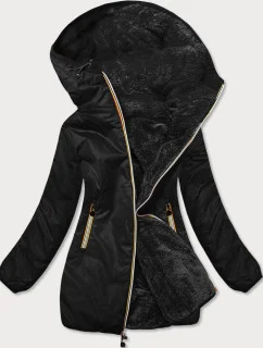Černá oboustranná dámská bunda (h1038-01)