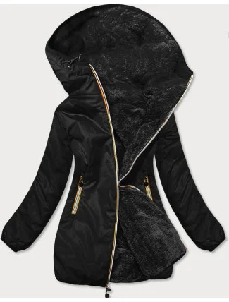 Černá oboustranná dámská bunda (h1038-01)