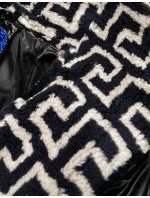 Lehká černá dámská zimní bunda se zateplenou kapucí (omdl-019)