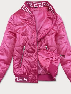 Růžová dámská bunda typu "bomber" (B8123-83)