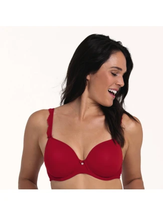 Selma podprsenka s kosticí košíčky se spacer-výztuží 5637 red - RosaFaia