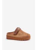 Dámské pantofle vyhřívané kožíškem na platformě Camel Azida Dámské pantofle vyhřívané kožíškem na platformě Camel Azida