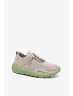 Materiálové Dámské Sportovní Boty Béžové Helinae