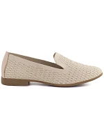 Dámské polobotky lords se zirkony béžové Bugatti TT2N4205