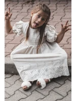 Dětské sandálky na suchý zip s kožíškem Bílé Rosavere