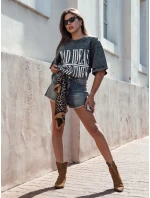 Dámské tričko s potiskem HAYATOUS graphite FashionStreet RY2648