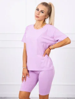 Souprava top+legíny fialová