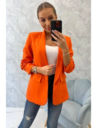 Sako s klopami elegantní oranžové
