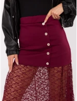 Sukně MI SD 3292.09P bordó