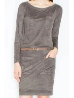 Šaty M452 olivově zelené - Figl Šaty M452 olivově zelené - Figl