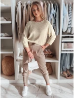 Dámský oversize svetr SOFTICAN béžový FashionStreet MY2432