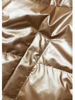 Béžová krátká dámská oversize bunda (5M3193-84) Béžová krátká dámská oversize bunda (5M3193-84)