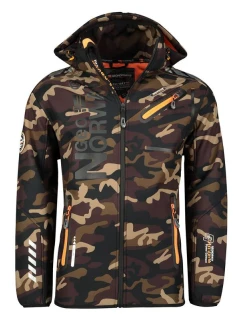 Geographical Norway Softshellová bunda Royaute M WU1057H-GN-KAKI-ORANGE pánské