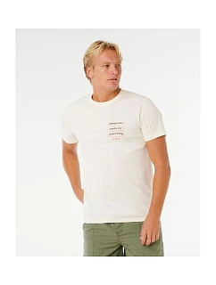 Pánské tričko RIP CURL Vaporcool Search 3 Stacks Tee, bílé