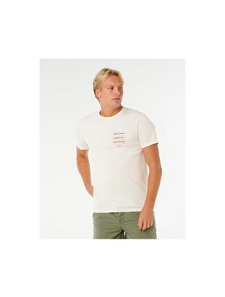Pánské tričko RIP CURL Vaporcool Search 3 Stacks Tee, bílé Pánské tričko RIP CURL Vaporcool Search 3 Stacks Tee, bílé