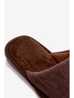 Pánské pantofle s nášivkou hnědé Presine Pánské pantofle s nášivkou hnědé Presine