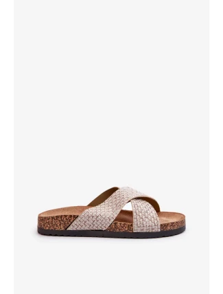 Dámské pantofle na korkové platformě Béžová Tesolen Dámské pantofle na korkové platformě Béžová Tesolen